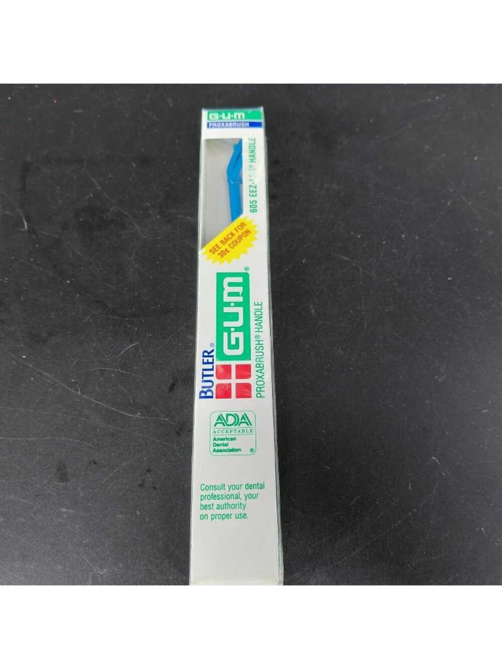 Vintage GUM Butler Proxabrush Handle 605 EEZ-Lok Blue Interdental Brush NEW
